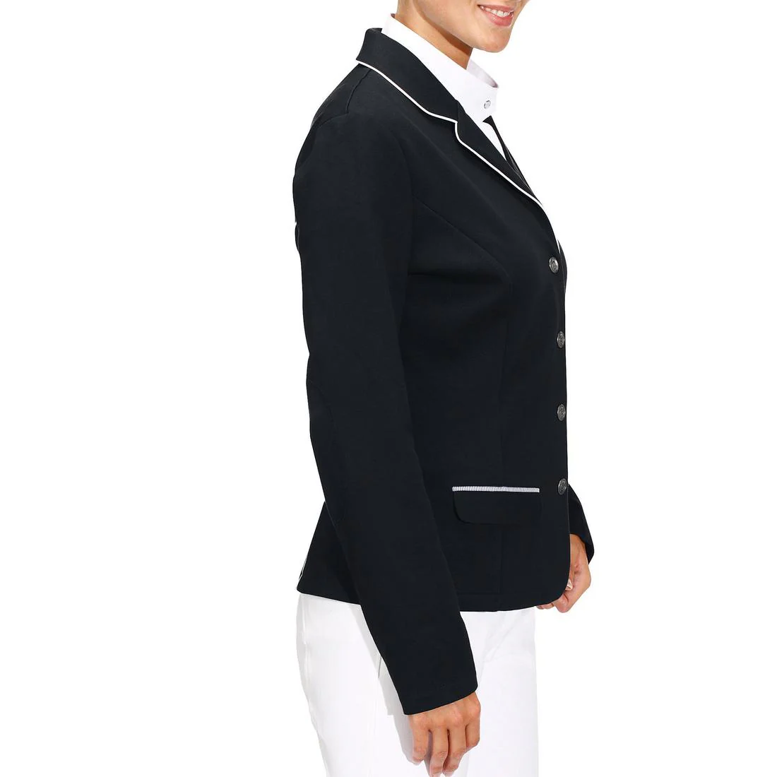 Women's Competition Horse Riding Jacket 100 - Navy - Image 3