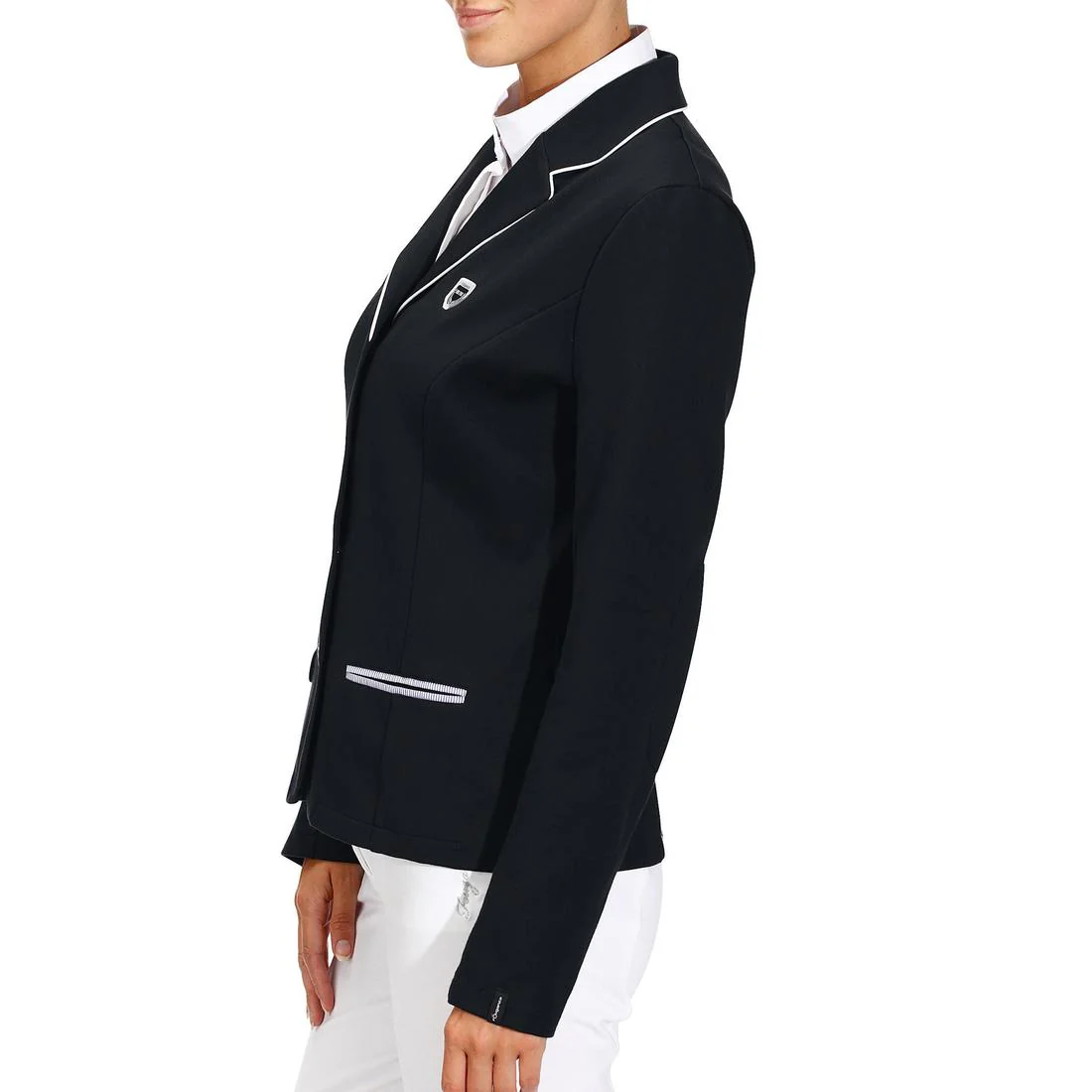 Women's Competition Horse Riding Jacket 100 - Navy - Image 5