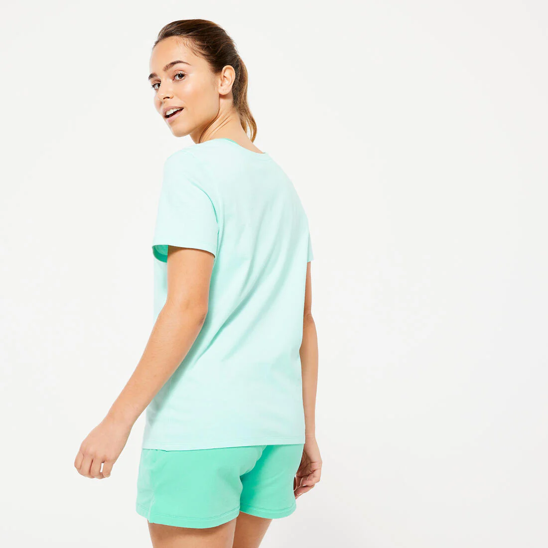 Women's Crew Neck Cotton T-Shirt - Image 30