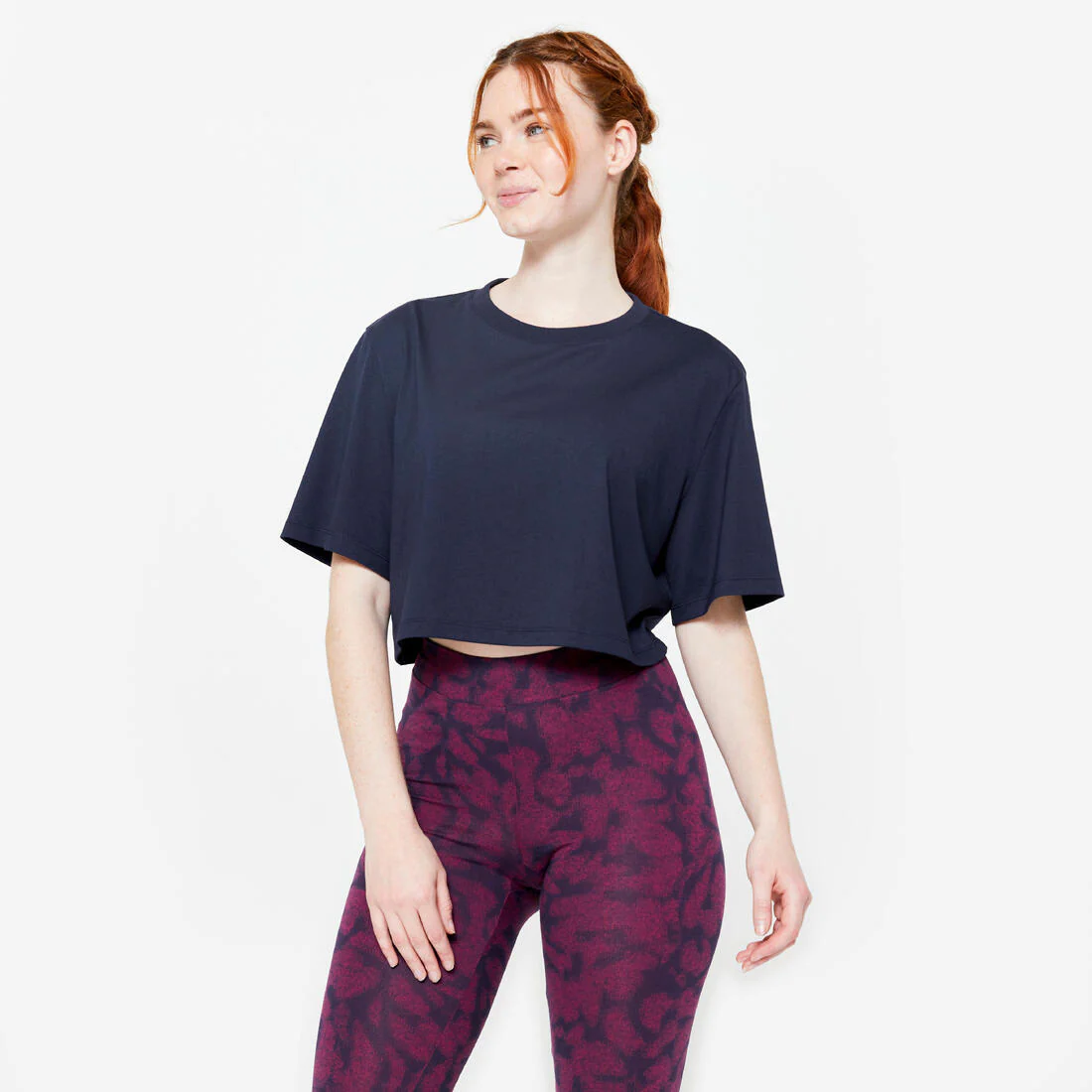 Women's Cropped T-Shirt - Navy Blue