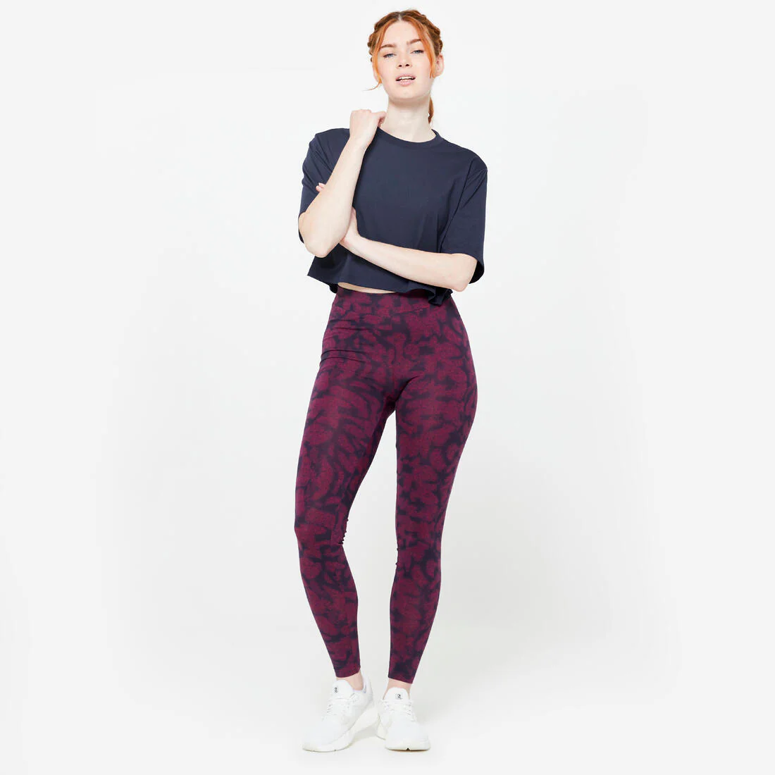 Women's Cropped T-Shirt - Navy Blue - Image 2