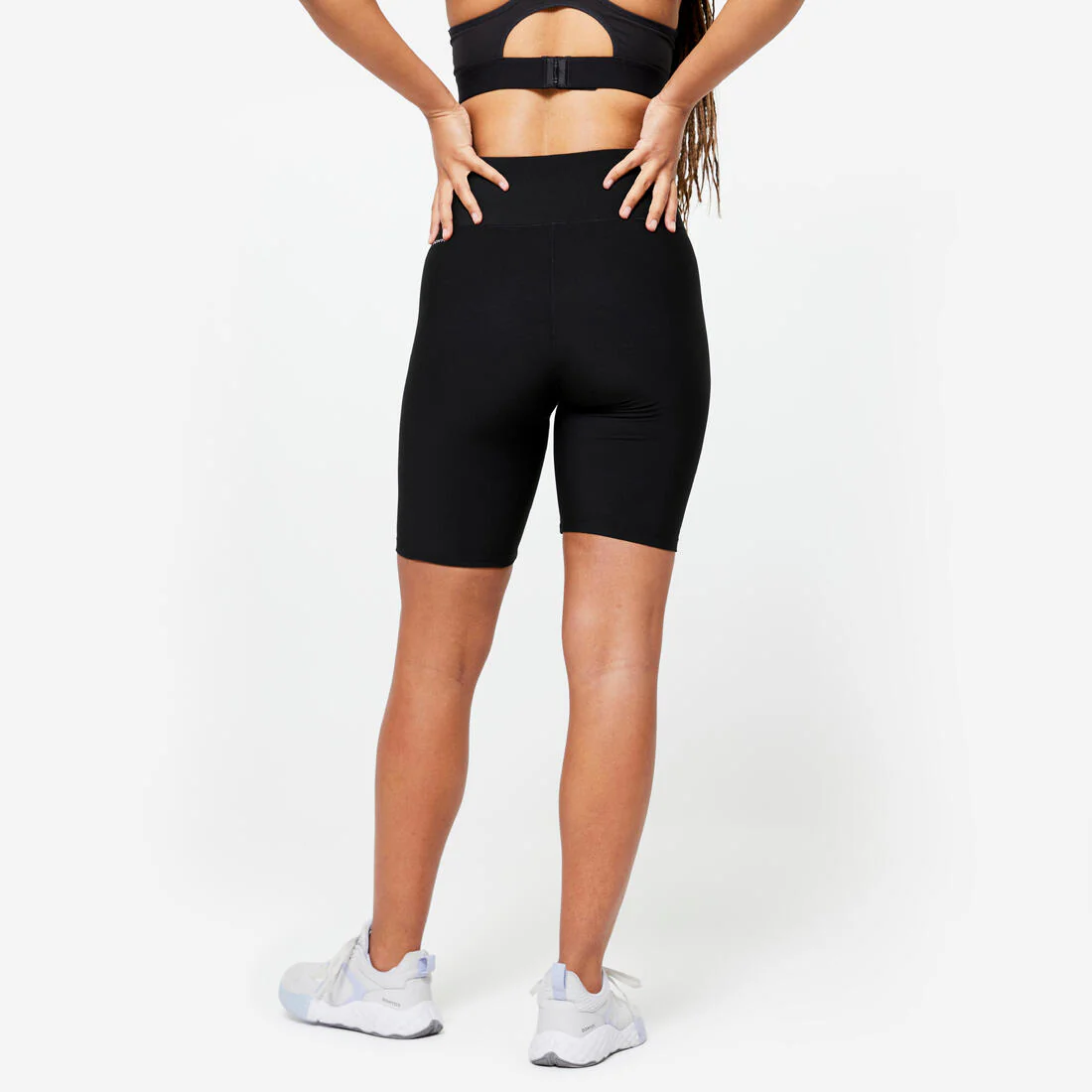 Women's Cycling Shorts Black - High-Waisted Design - Image 4
