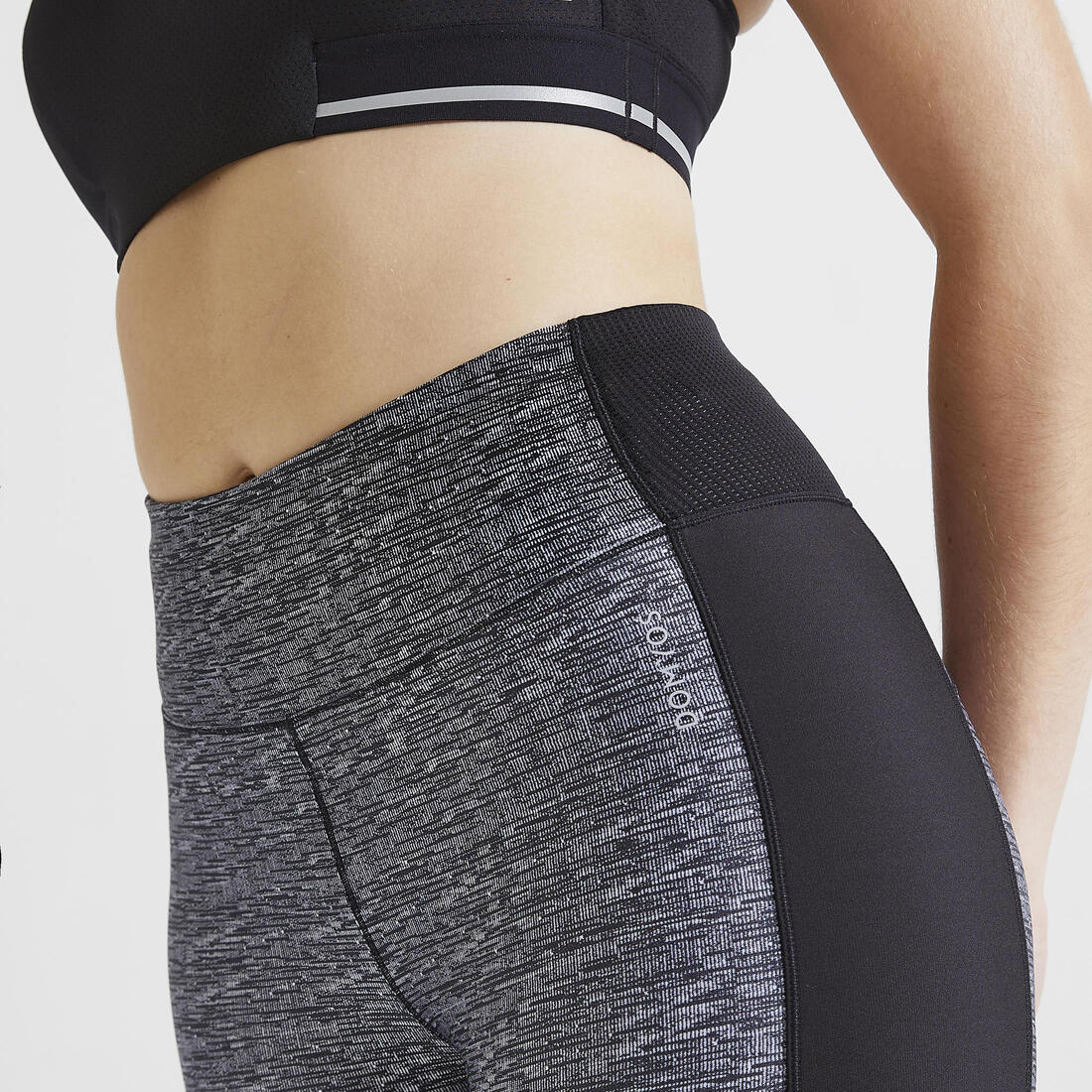 Women's Fitness Cardio High-Waist Cropped Bottoms - Marl - Image 3