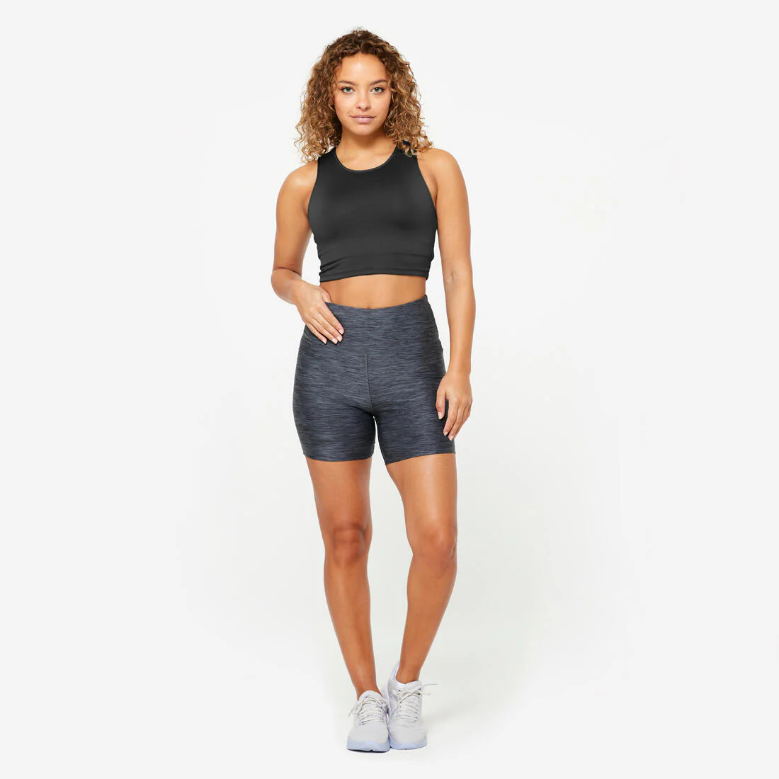 Women's Fitness Cropped Tank Top - Black - Image 2
