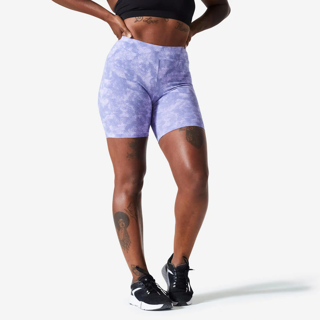 Women's Fitness Cycling Shorts - Purple - Image 3