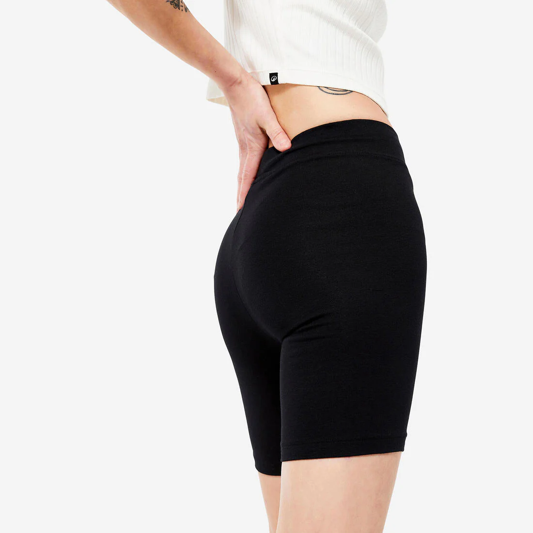 Women's Fitness Cycling Shorts - Ultra Black - Image 4