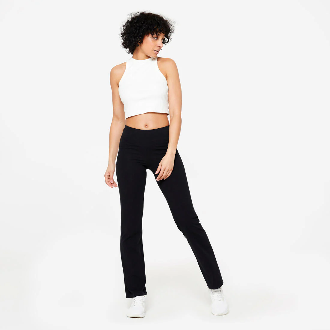 Women's Flared Cotton Fitness Leggings - Image 4
