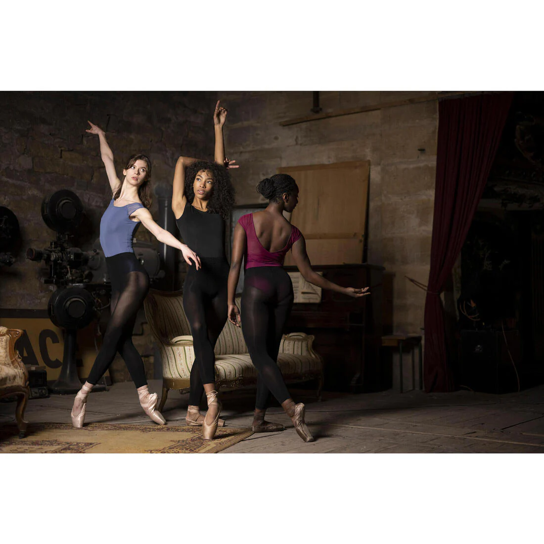 Women's Footless Ballet Tights - Black - Image 7