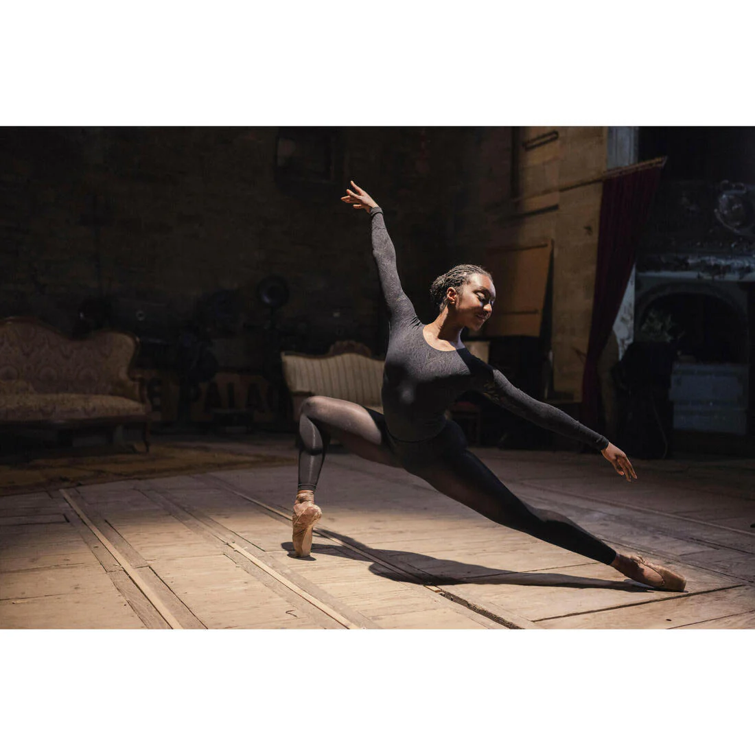 Women's Footless Ballet Tights - Black - Image 8