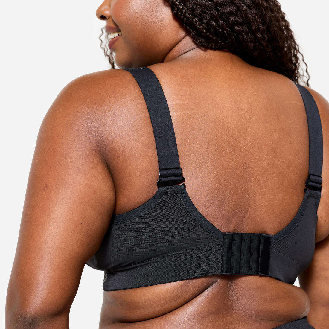 Women's High Support Convertible Strap Sports Bra, E-H Cups - Black - Image 4