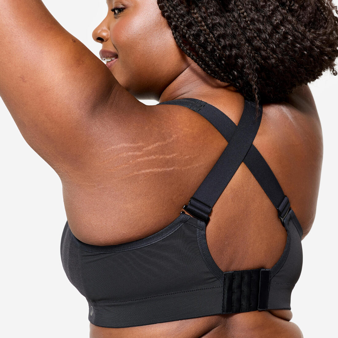Women's High Support Convertible Strap Sports Bra, E-H Cups - Black - Image 6