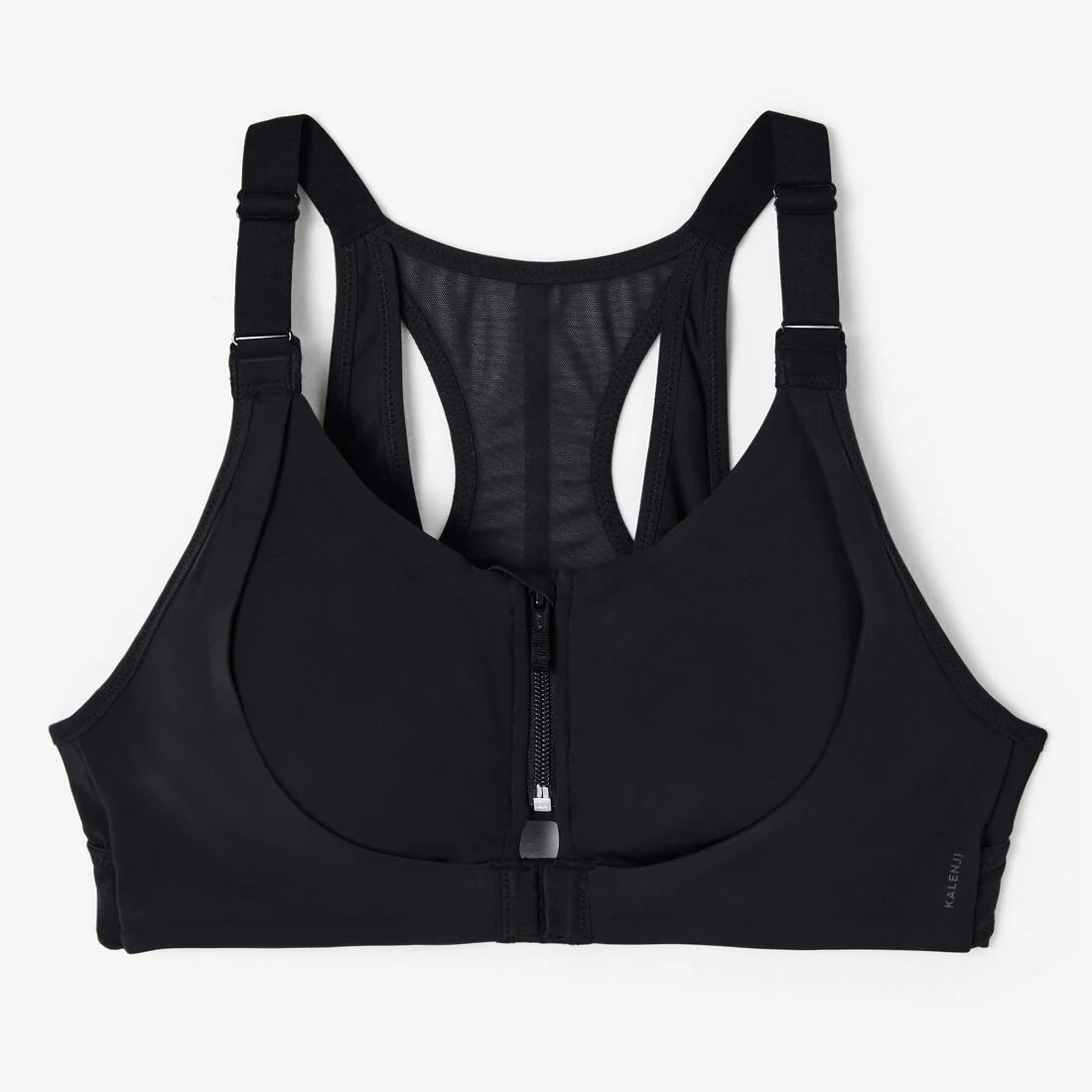 Women's High-Support Zip Sports Bra - Black - Image 6