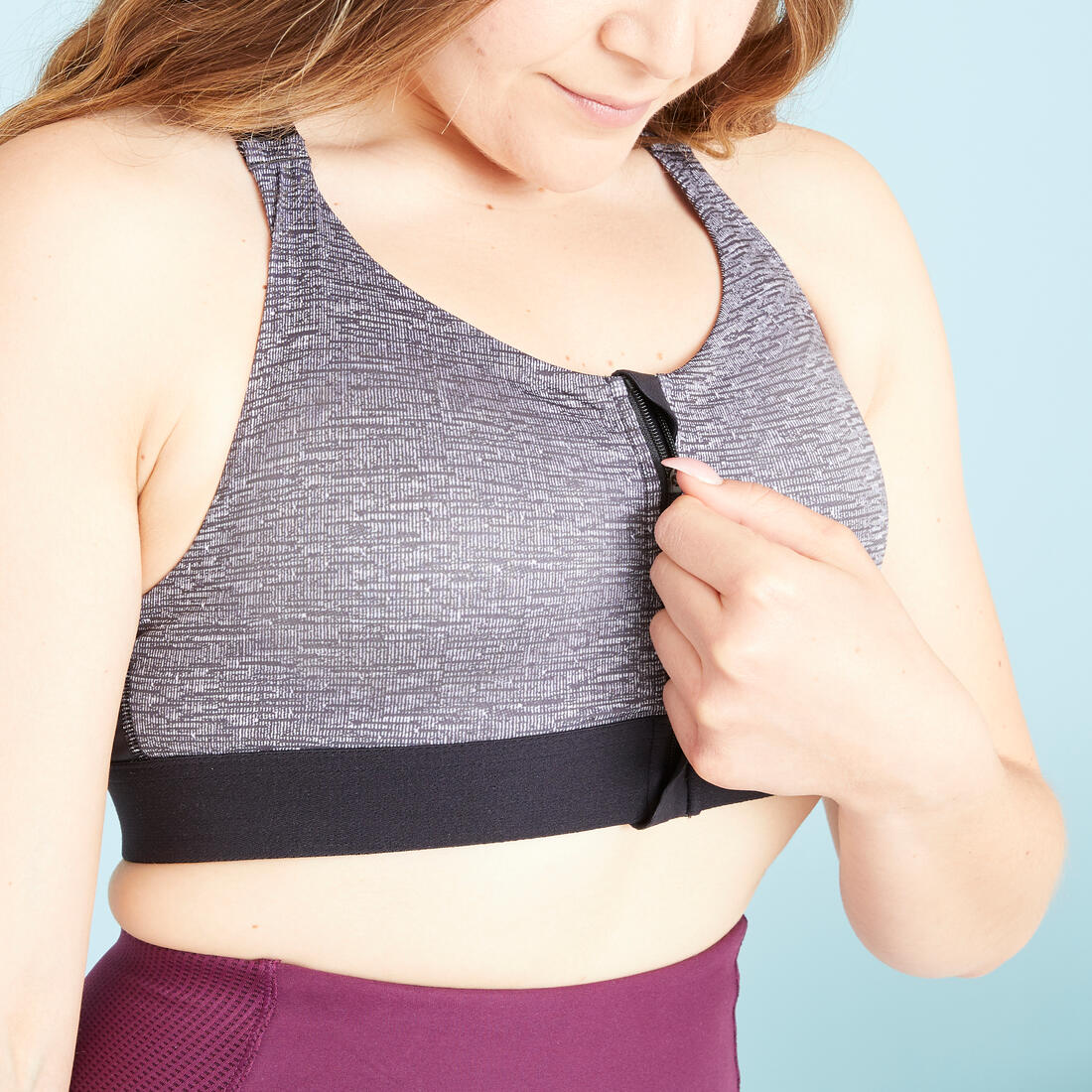 Women's High Support Zipped Sports Bra with Cups - Image 12