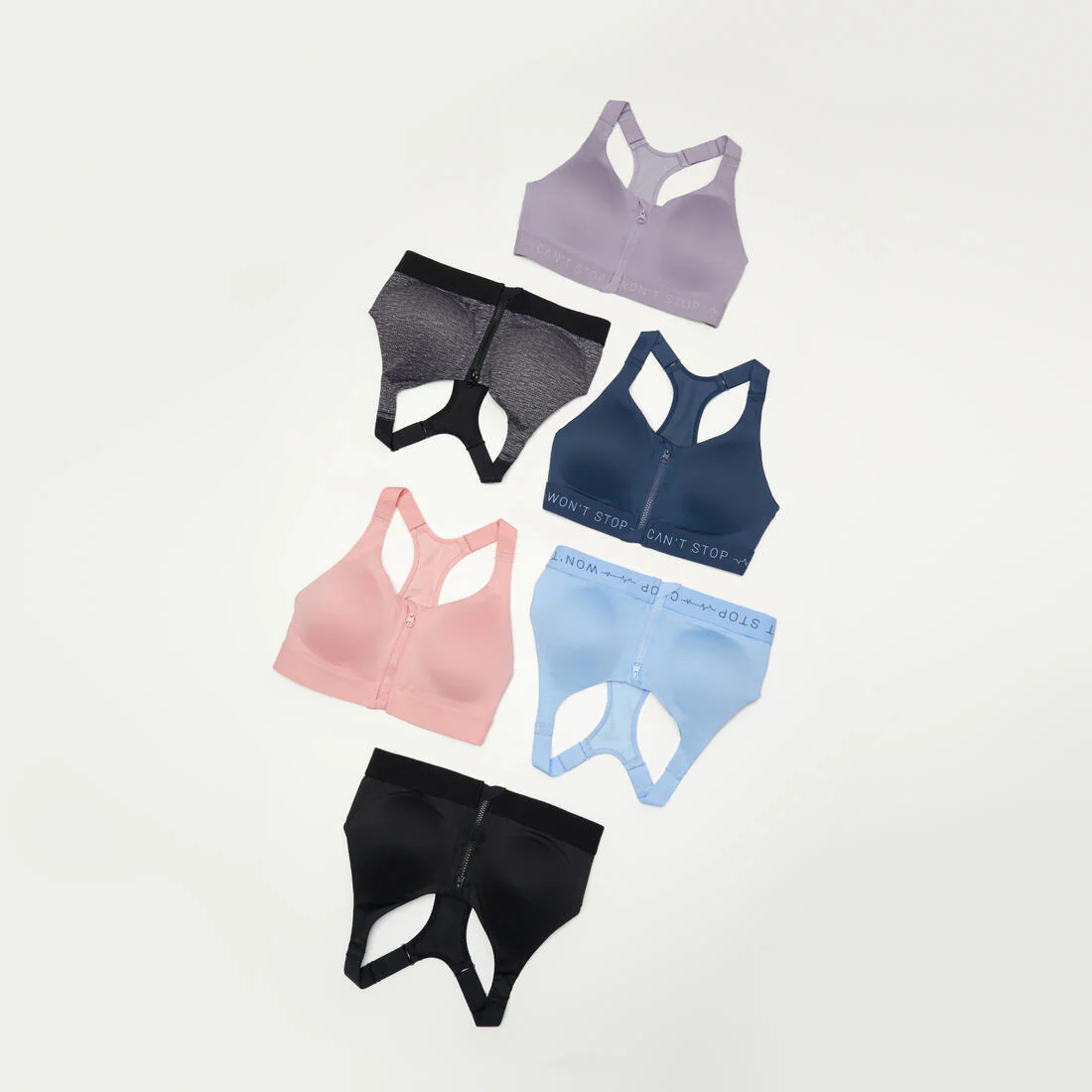Women's High Support Zipped Sports Bra with Cups - Image 29