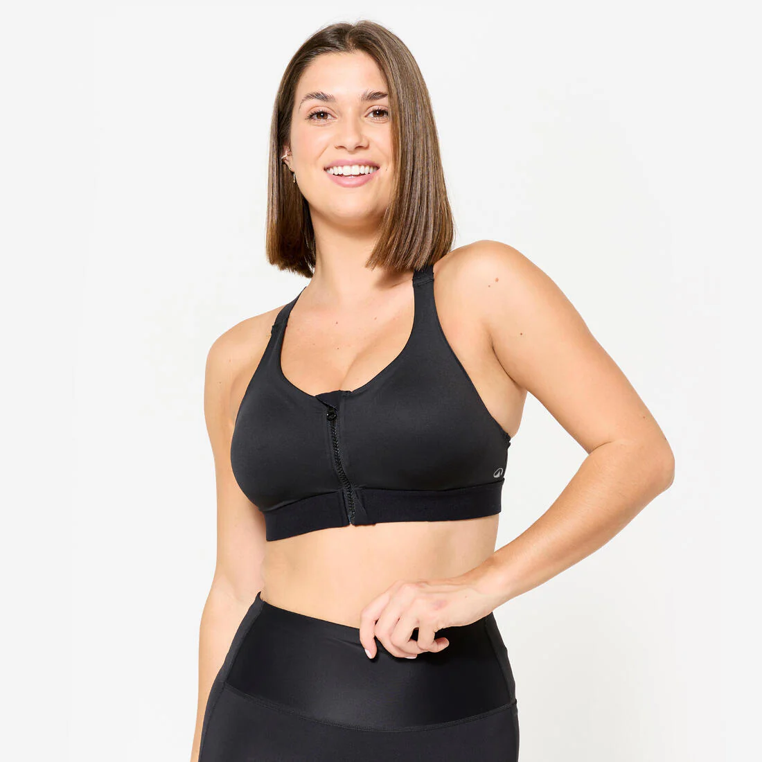 Women's High Support Zipped Sports Bra with Cups - Image 3