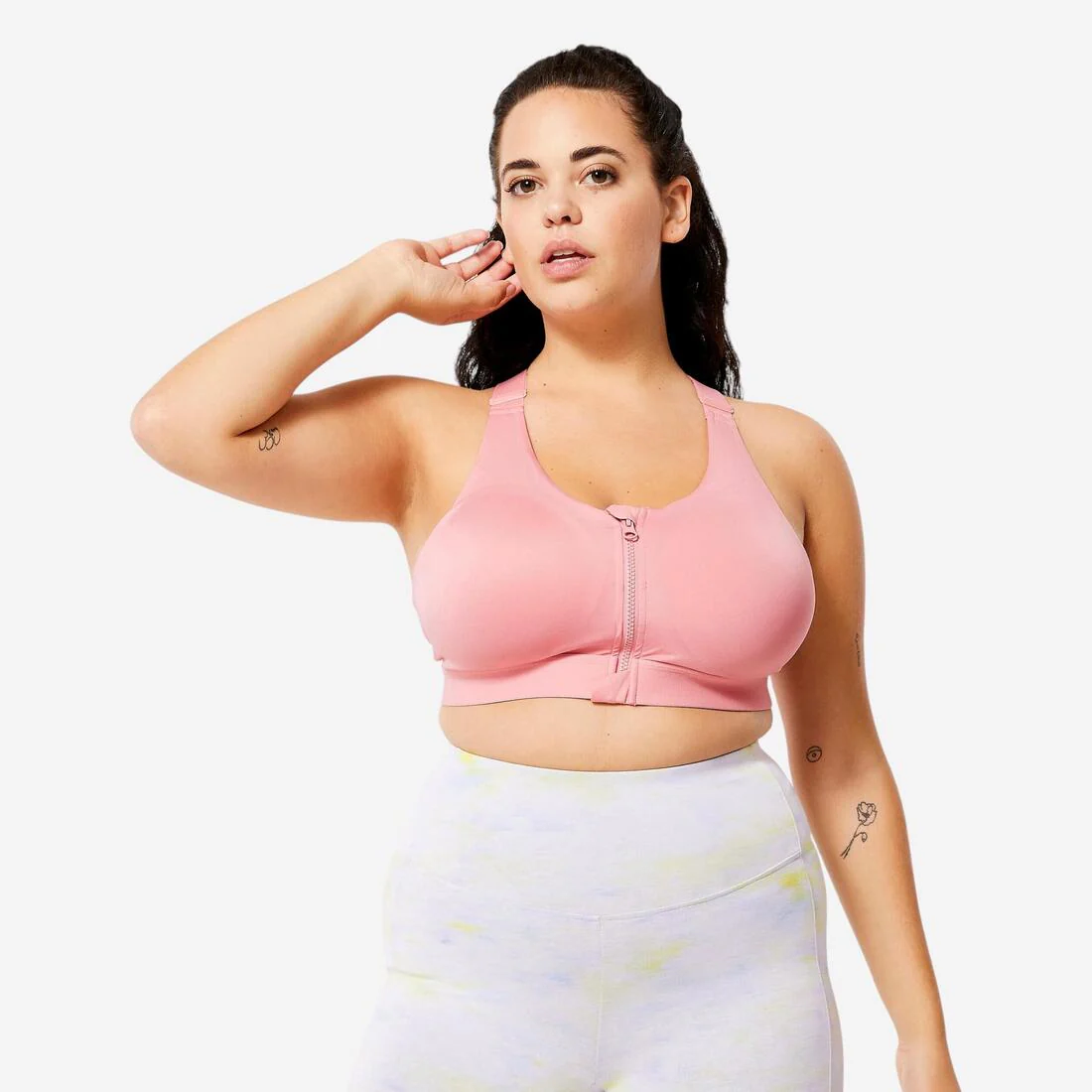 Women's High Support Zipped Sports Bra with Cups - Image 4