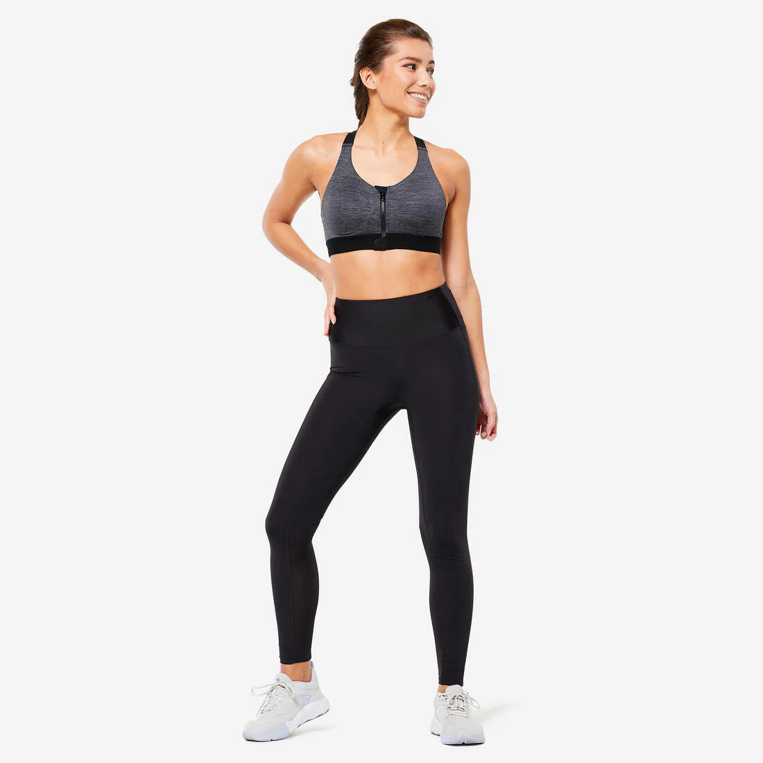 Women's High Support Zipped Sports Bra with Cups - Image 6