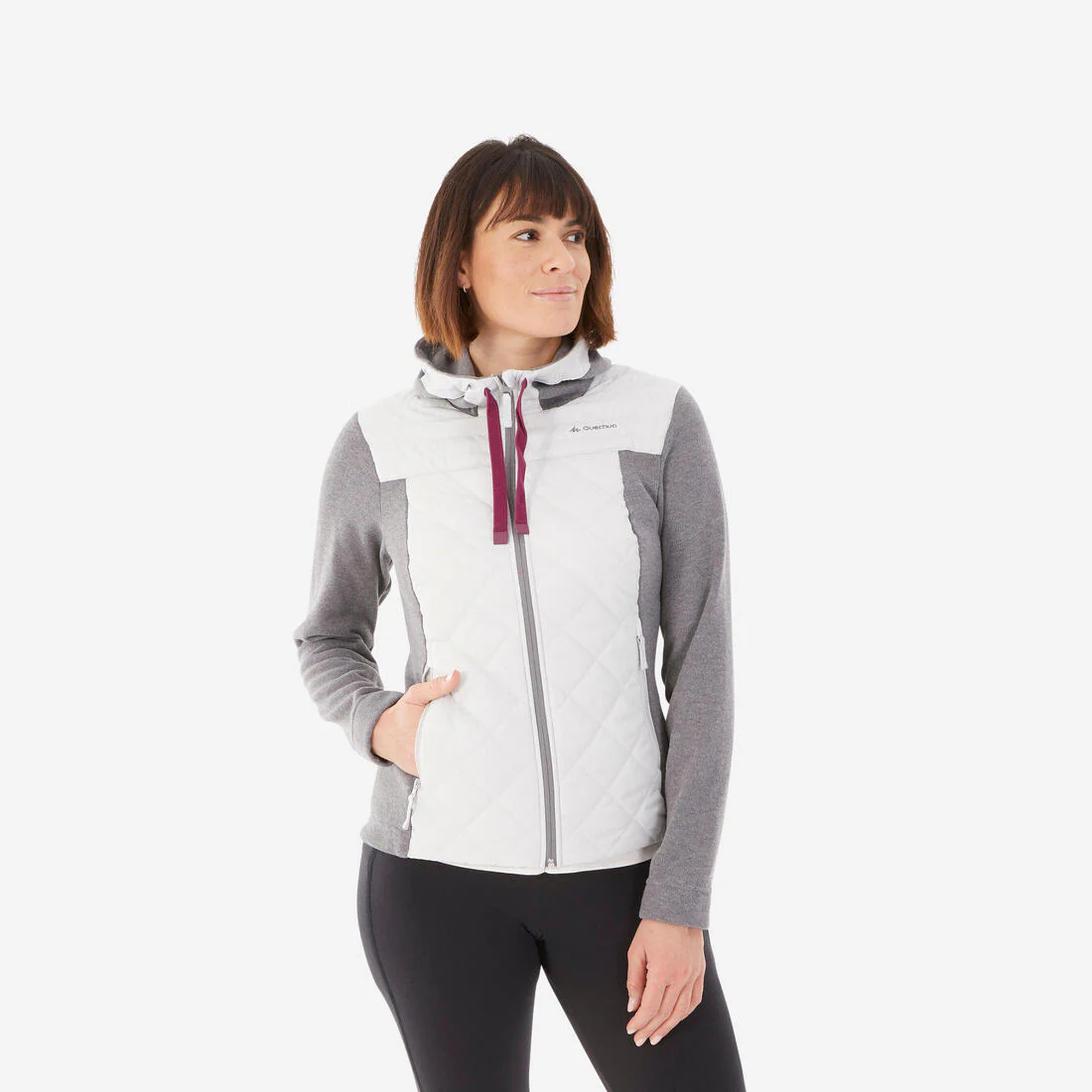 Women’s Hiking Hooded Sweatshirt - NH100 Hybrid - Image 2