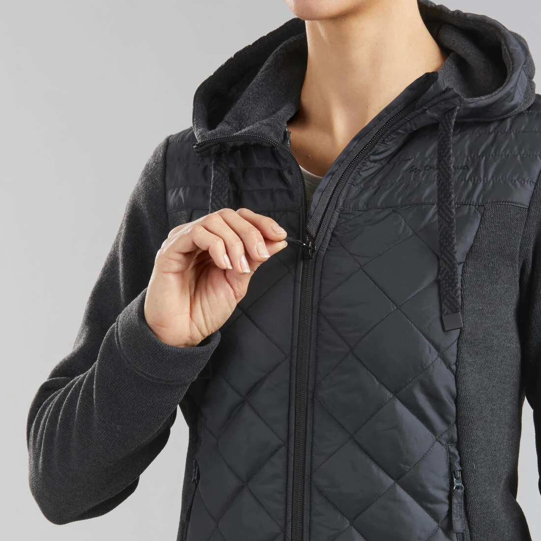Women’s Hiking Hooded Sweatshirt - NH100 Hybrid - Image 8