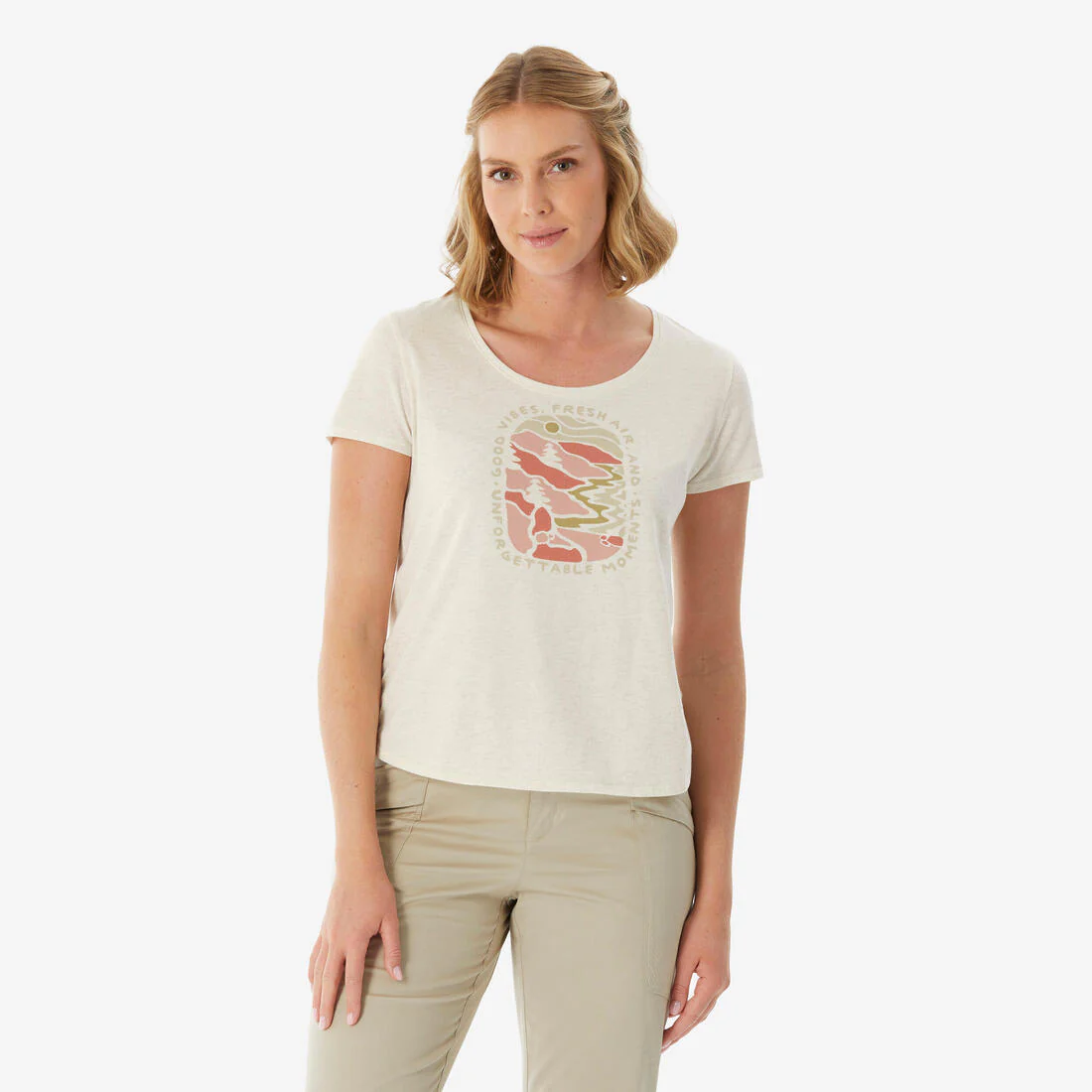Women’s hiking T-shirt, NH500 - Image 2
