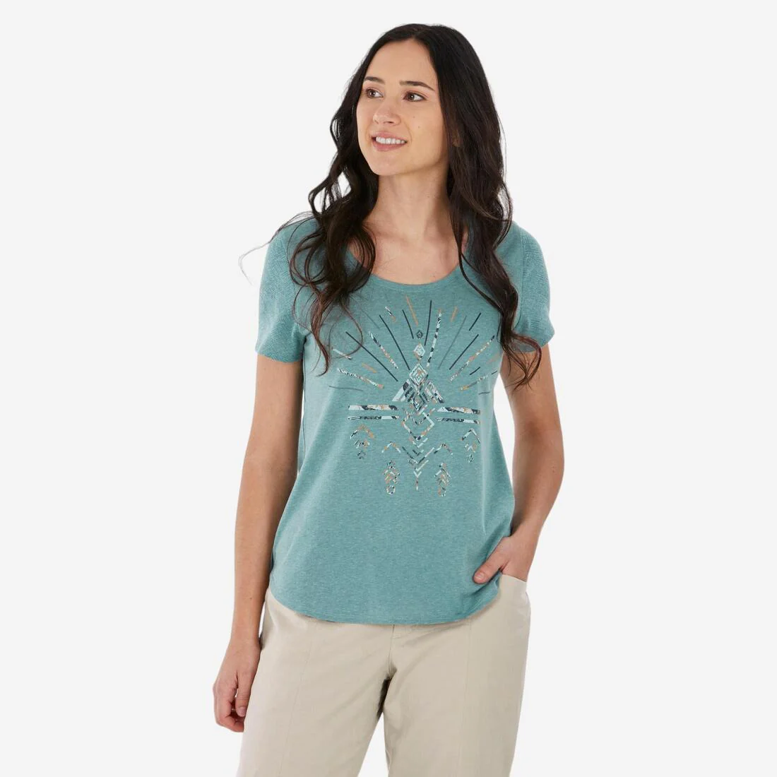 Women’s hiking T-shirt, NH500 - Image 3