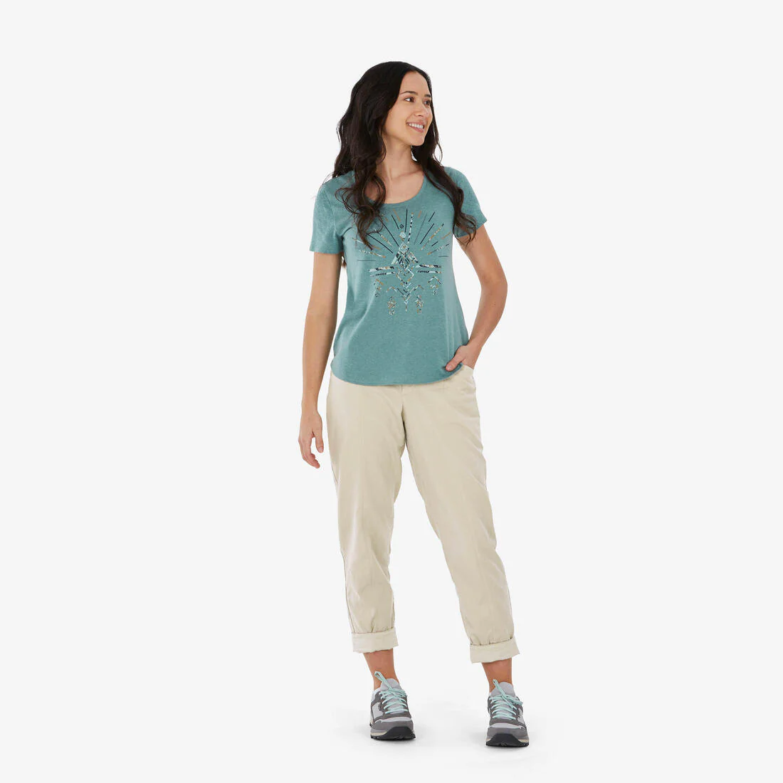 Women’s hiking T-shirt, NH500 - Image 5