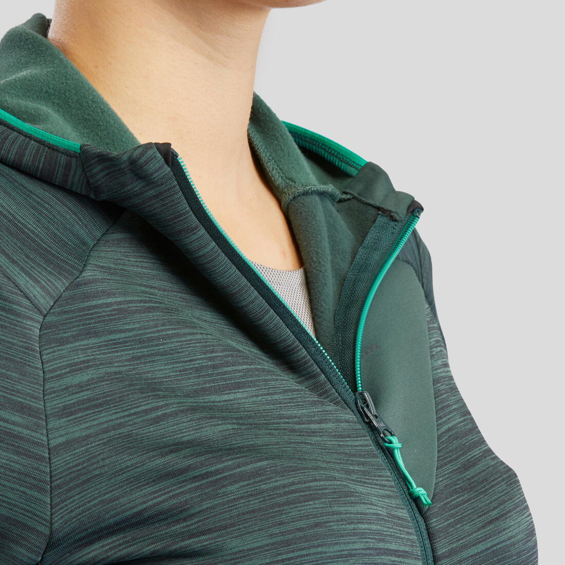 Women's Hiking Thin Fleece Jacket - MH520 - Image 11