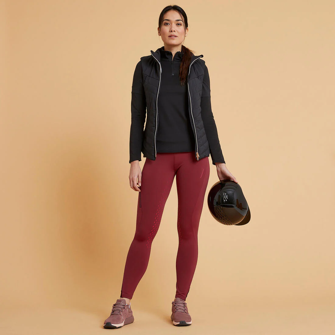 Women's Horse Riding Full Grip Leggings 500 - Image 2