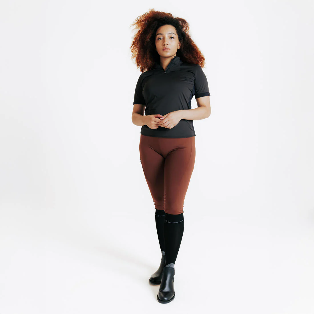 Women's Horse Riding Full Grip Leggings 500 - Image 5
