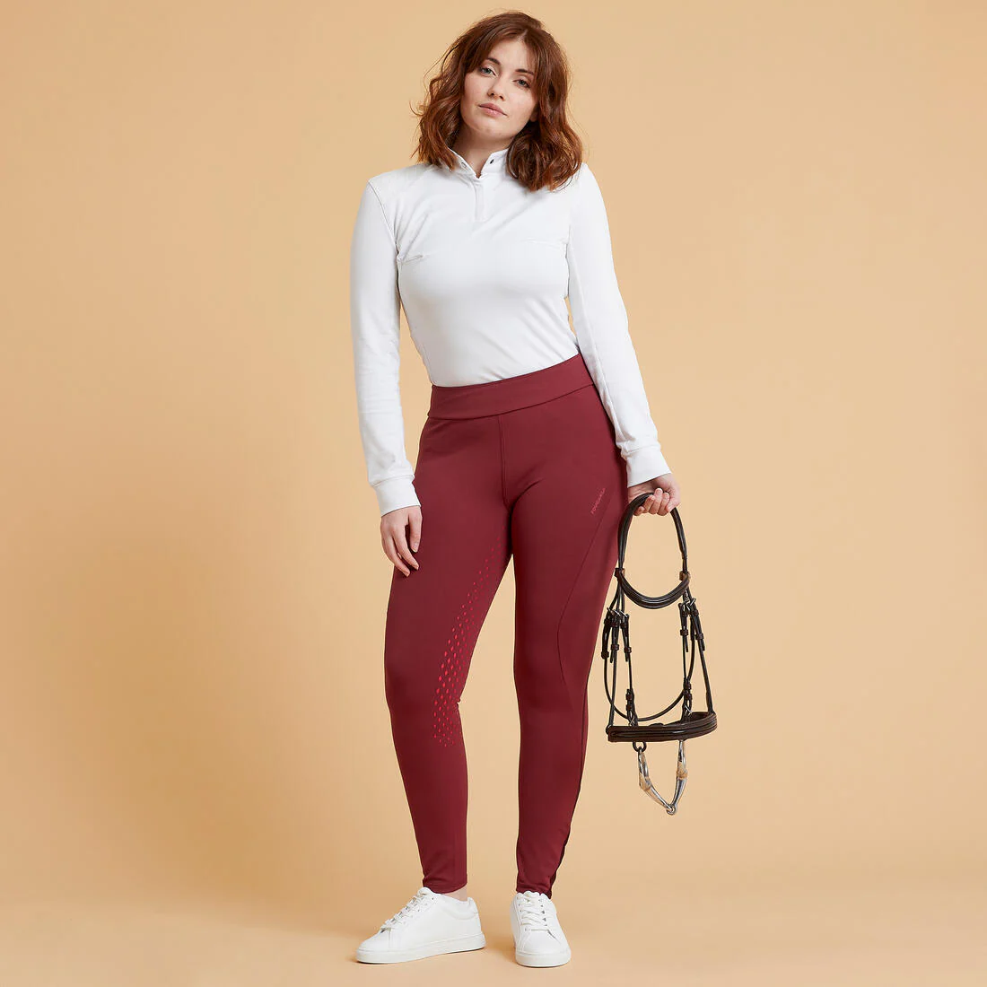 Women's Horse Riding Full Grip Leggings 500 - Image 6