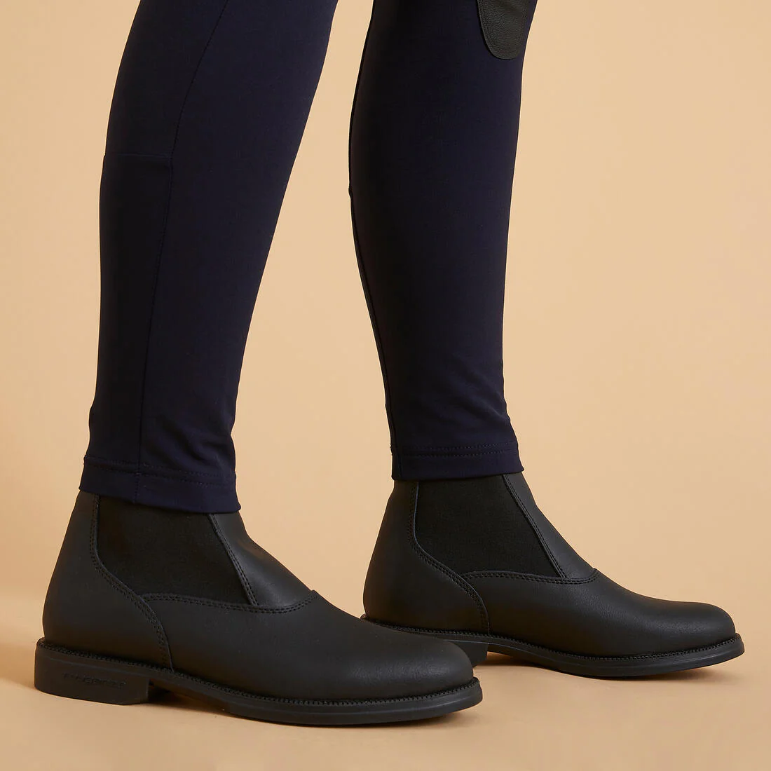 Women's Horse Riding Grippy Suede Patch Jodhpurs 500 - Navy - Image 6