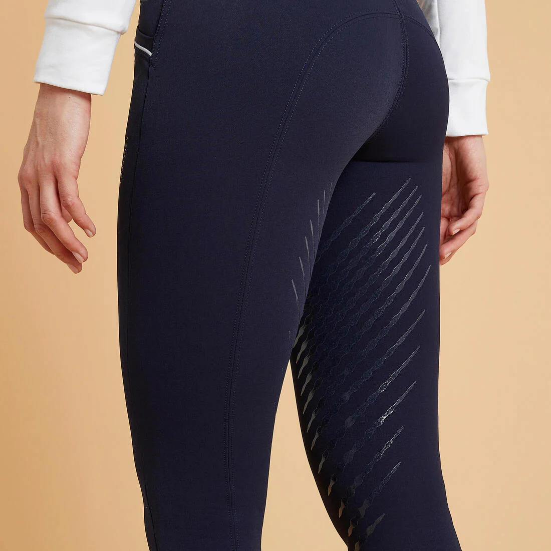 Women's Horse Riding Jodhpurs Classic Grip 900 - Navy - Image 6