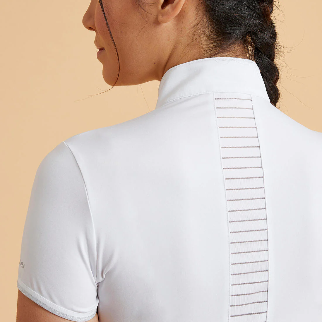 Women's Horse Riding Short-Sleeved Competition Polo 500 - White - Image 5