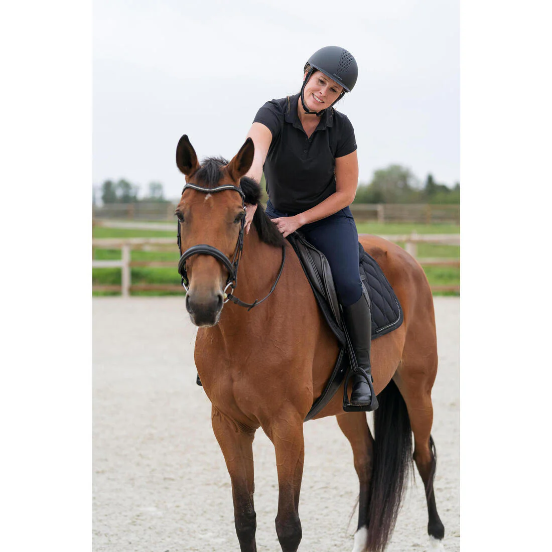 Women's Horse Riding Short-Sleeved Polo Shirt 100 - Image 12