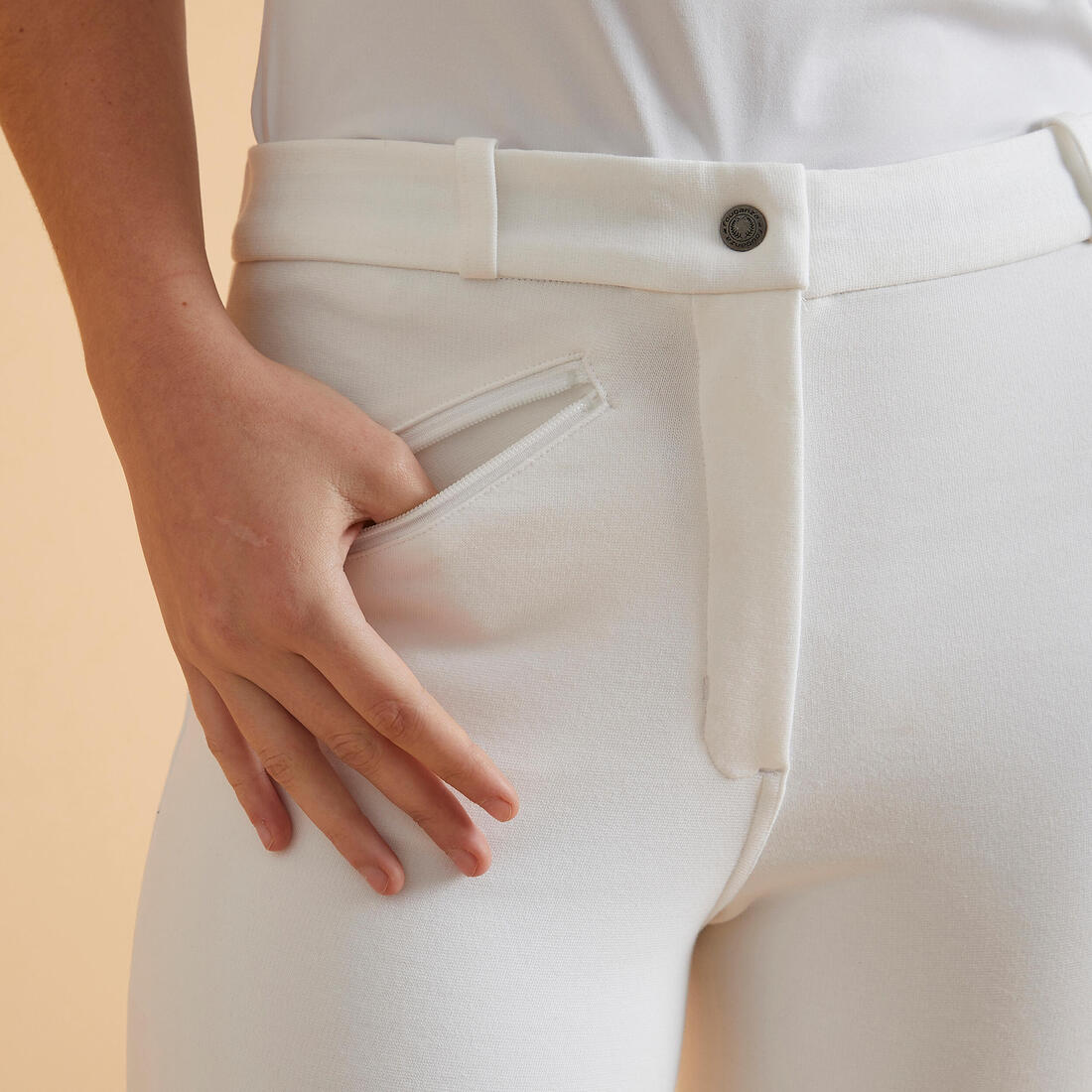 Women's Horse Riding Show Jodhpurs 100 - White - Image 4