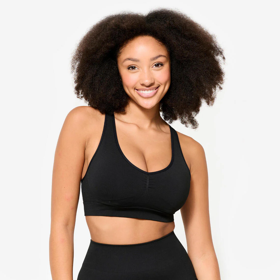 Women's Light Support Sports Bra with Cross-Over Straps