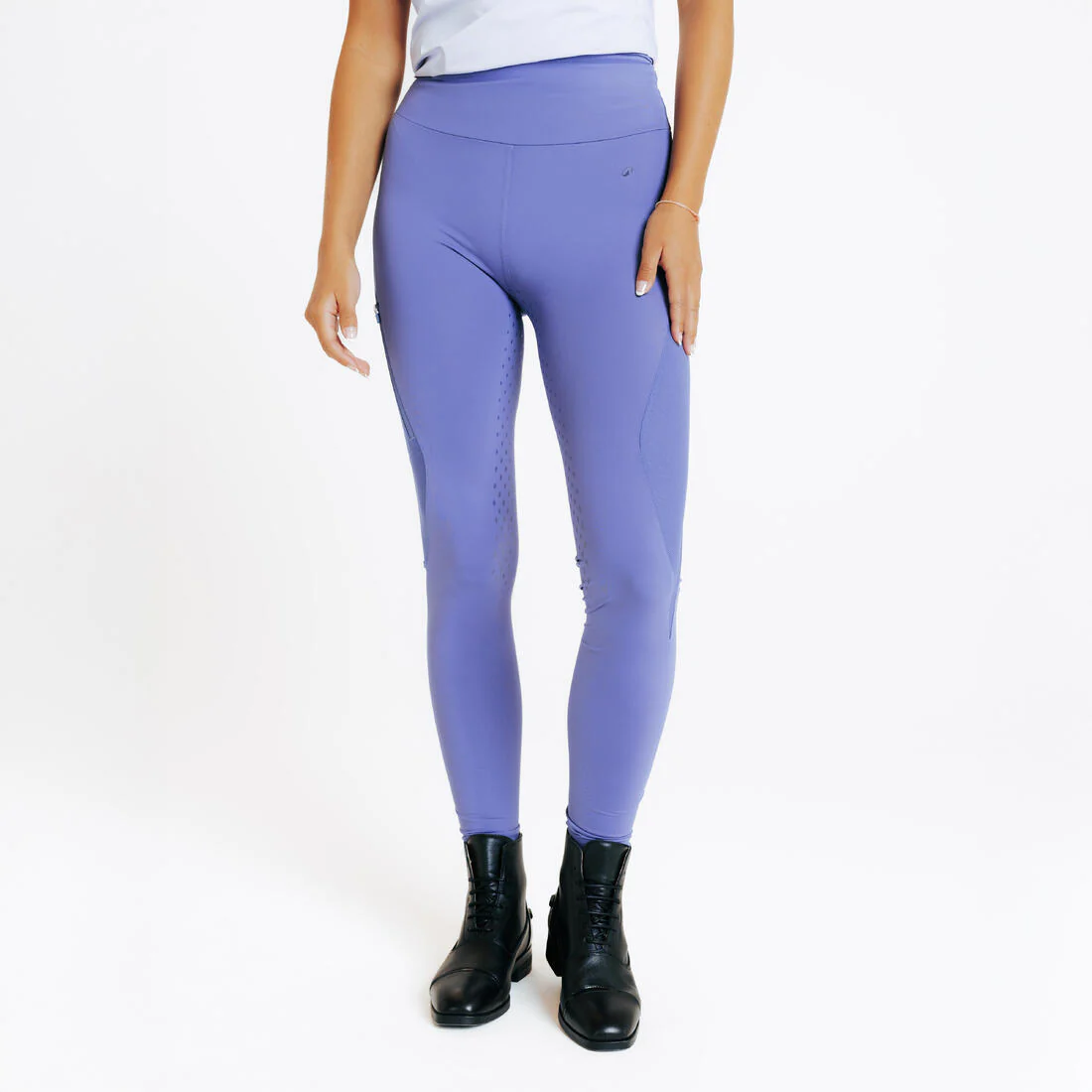 Women's Lightweight Full Grip Horse Riding Summer Leggings - Comet Blue
