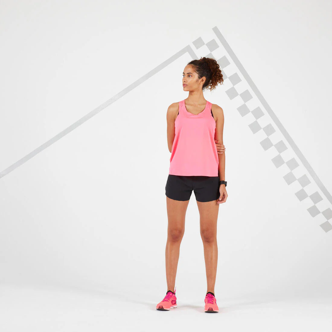 WOMEN'S LIGHTWEIGHT RUNNING SHORTS - BLACK - Image 2