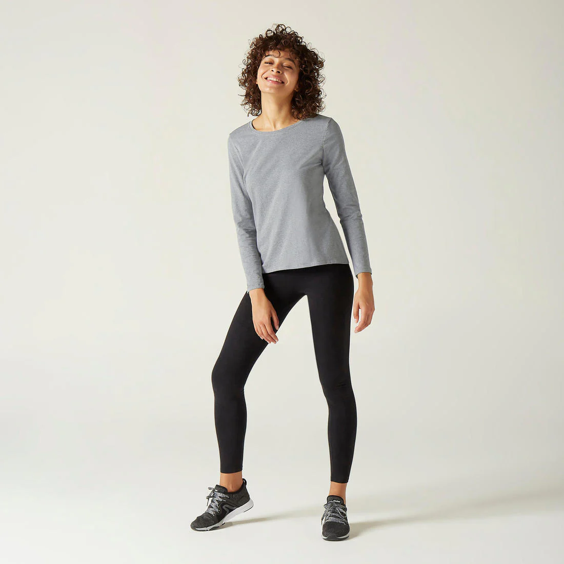 Women's Long-Sleeved Fitness T-Shirt 100 - Glacier - Image 3