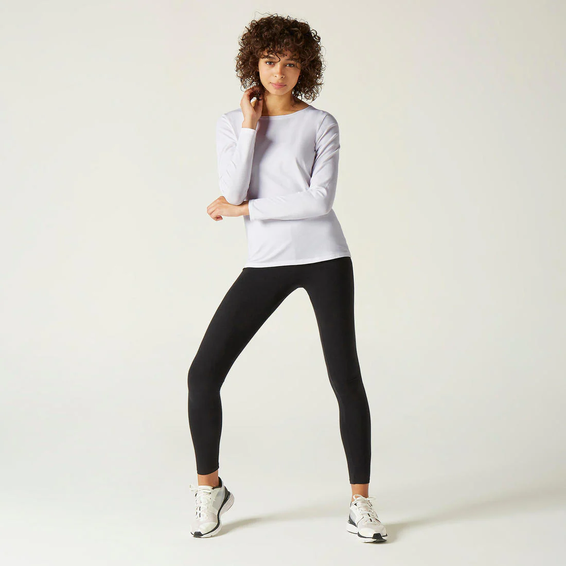 Women's Long-Sleeved Fitness T-Shirt 100 - Glacier - Image 4