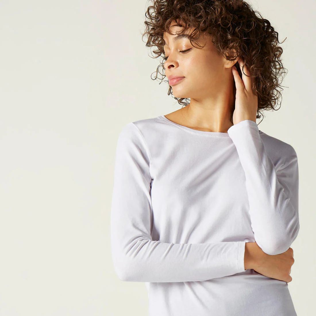 Women's Long-Sleeved Fitness T-Shirt 100 - Glacier - Image 8