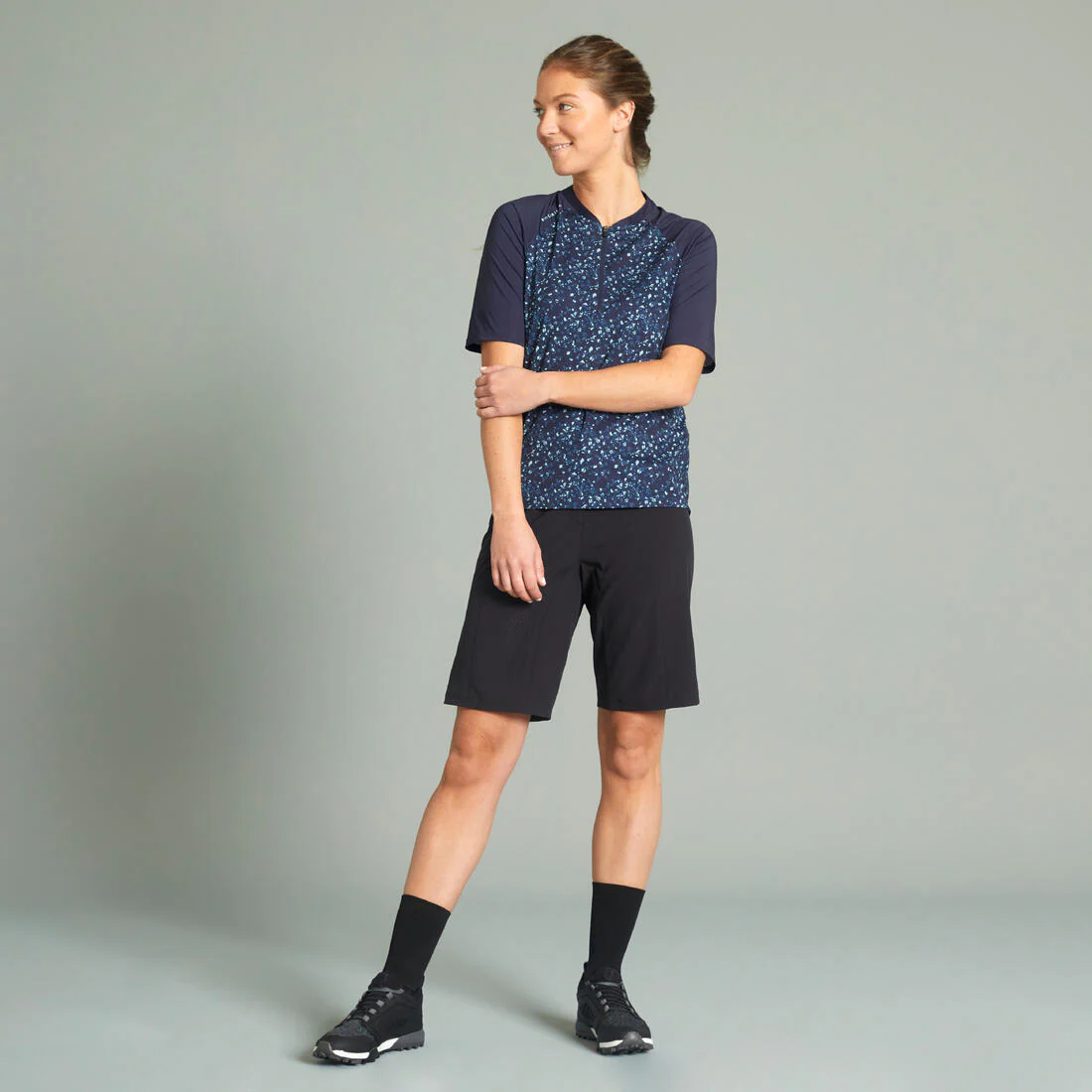 Women's Mountain Biking Shorts Expl 700 - Black - Image 2