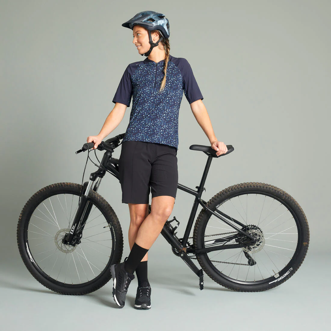 Women's Mountain Biking Shorts Expl 700 - Black - Image 8