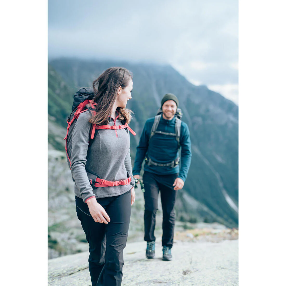 Women's Mountain Hiking Fleece MH100 - Grey - Image 10