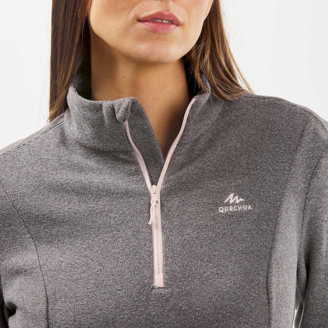 Women's Mountain Hiking Fleece MH100 - Grey - Image 4