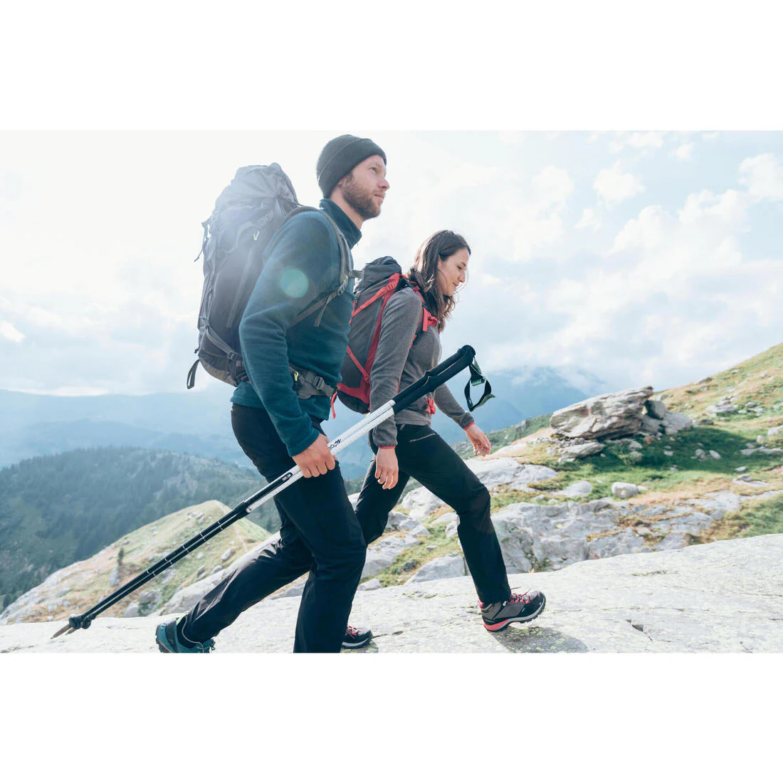 Women's Mountain Hiking Fleece MH100 - Grey - Image 7