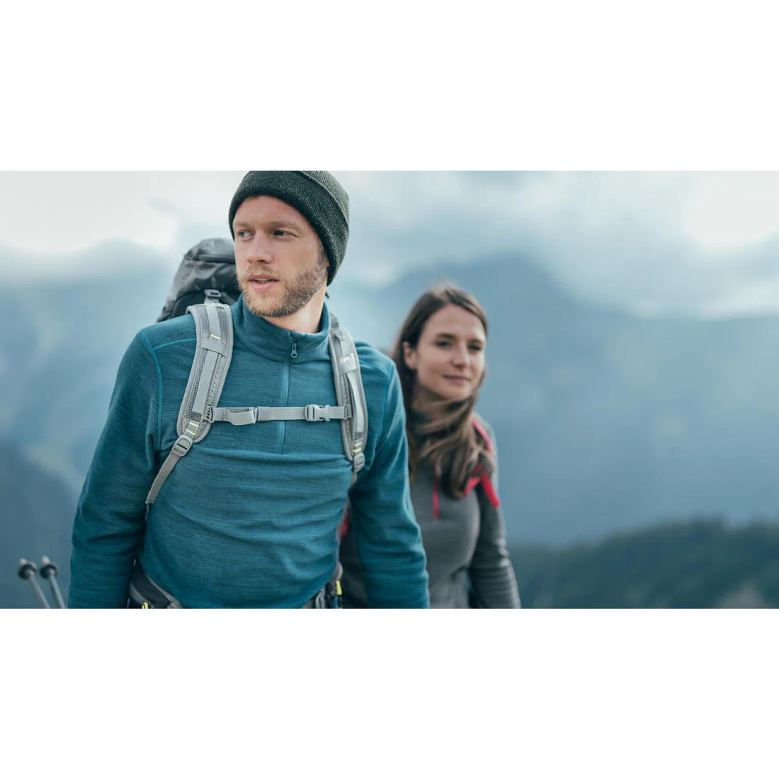 Women's Mountain Hiking Fleece MH100 - Grey - Image 9
