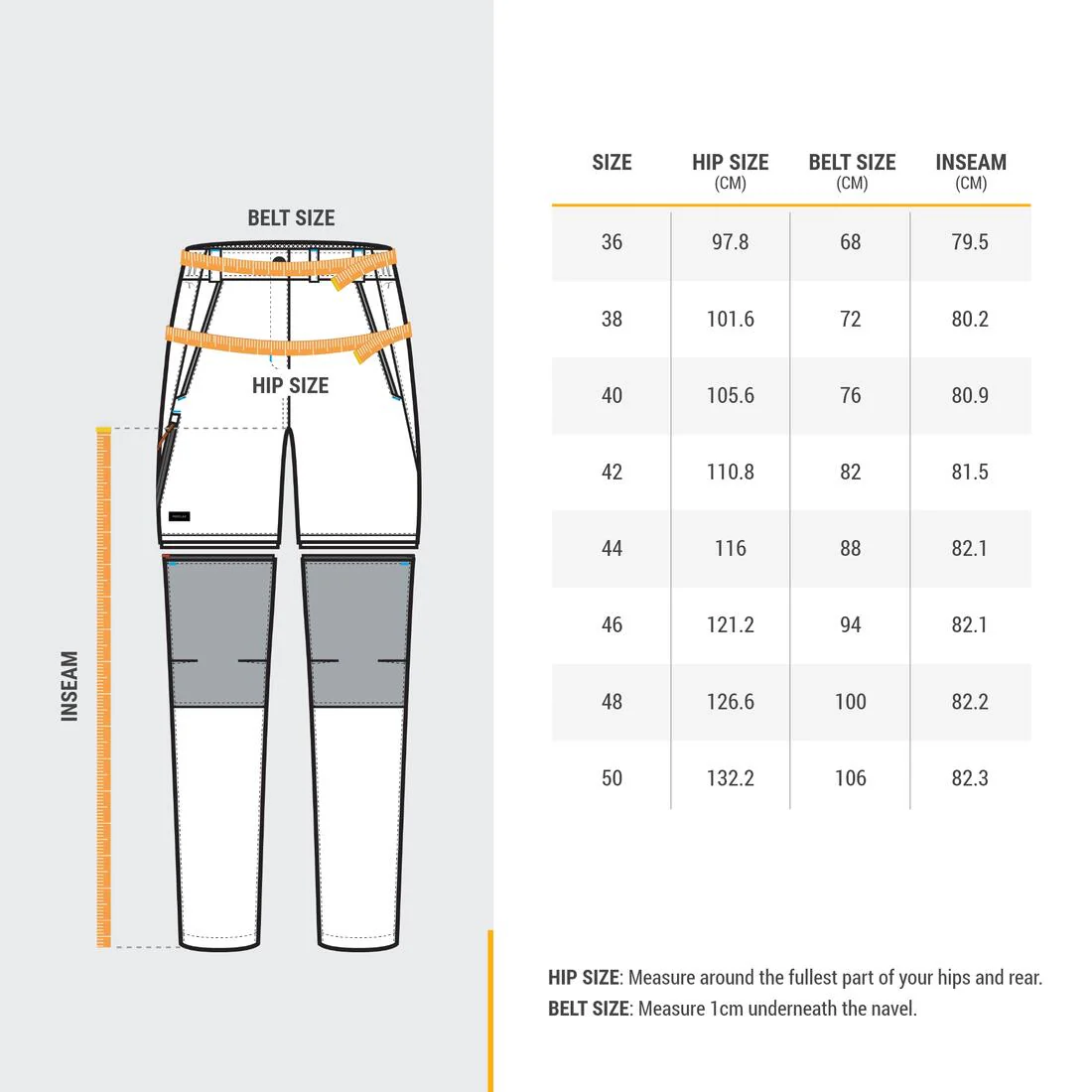 Women's Mountain Trekking 2-in-1 Zip-Off Trousers MT100 - grey - Image 10