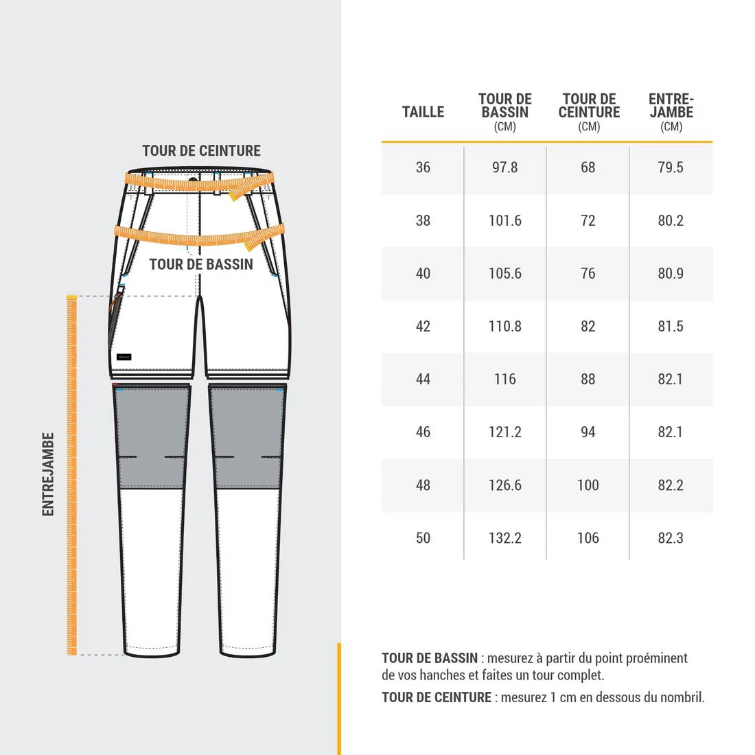 Women's Mountain Trekking 2-in-1 Zip-Off Trousers MT100 - grey - Image 11