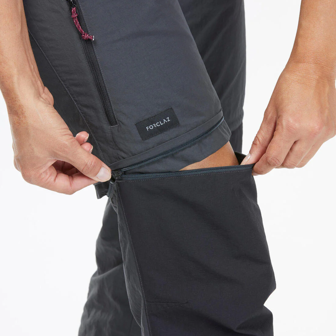 Women's Mountain Trekking 2-in-1 Zip-Off Trousers MT100 - grey - Image 12